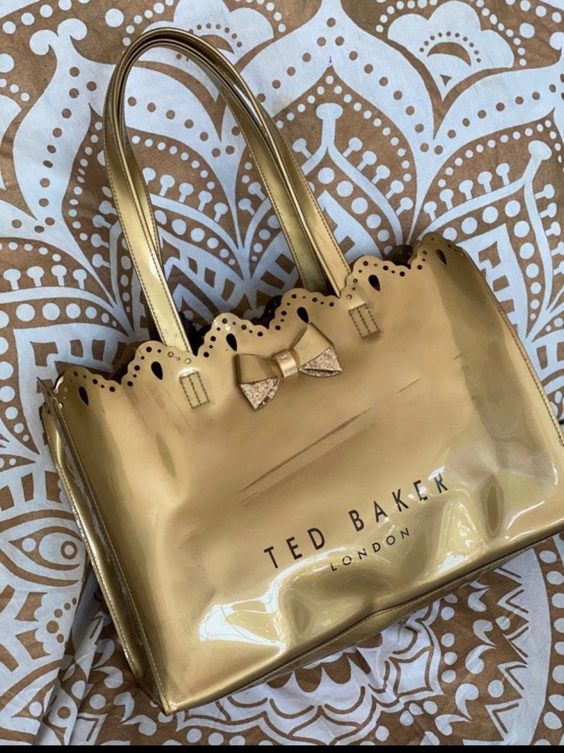 Authentic Ted Baker Gold rhinestone bow ribbons Women s Fashion