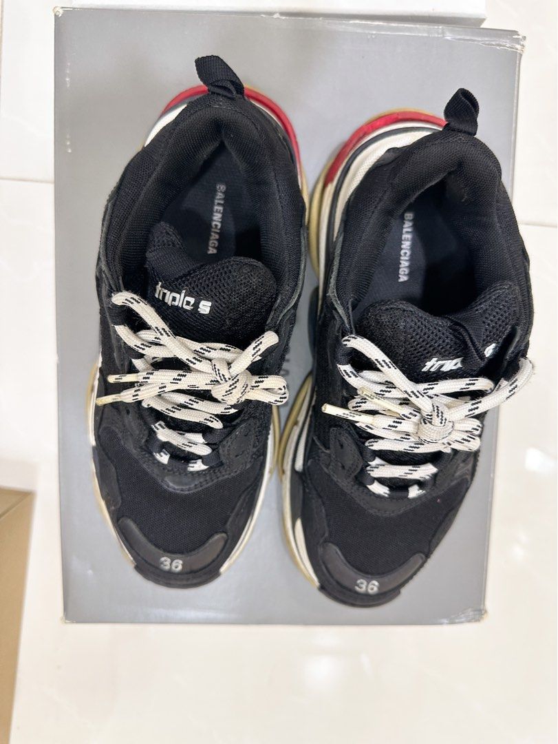 Triple s original vs fake best sale