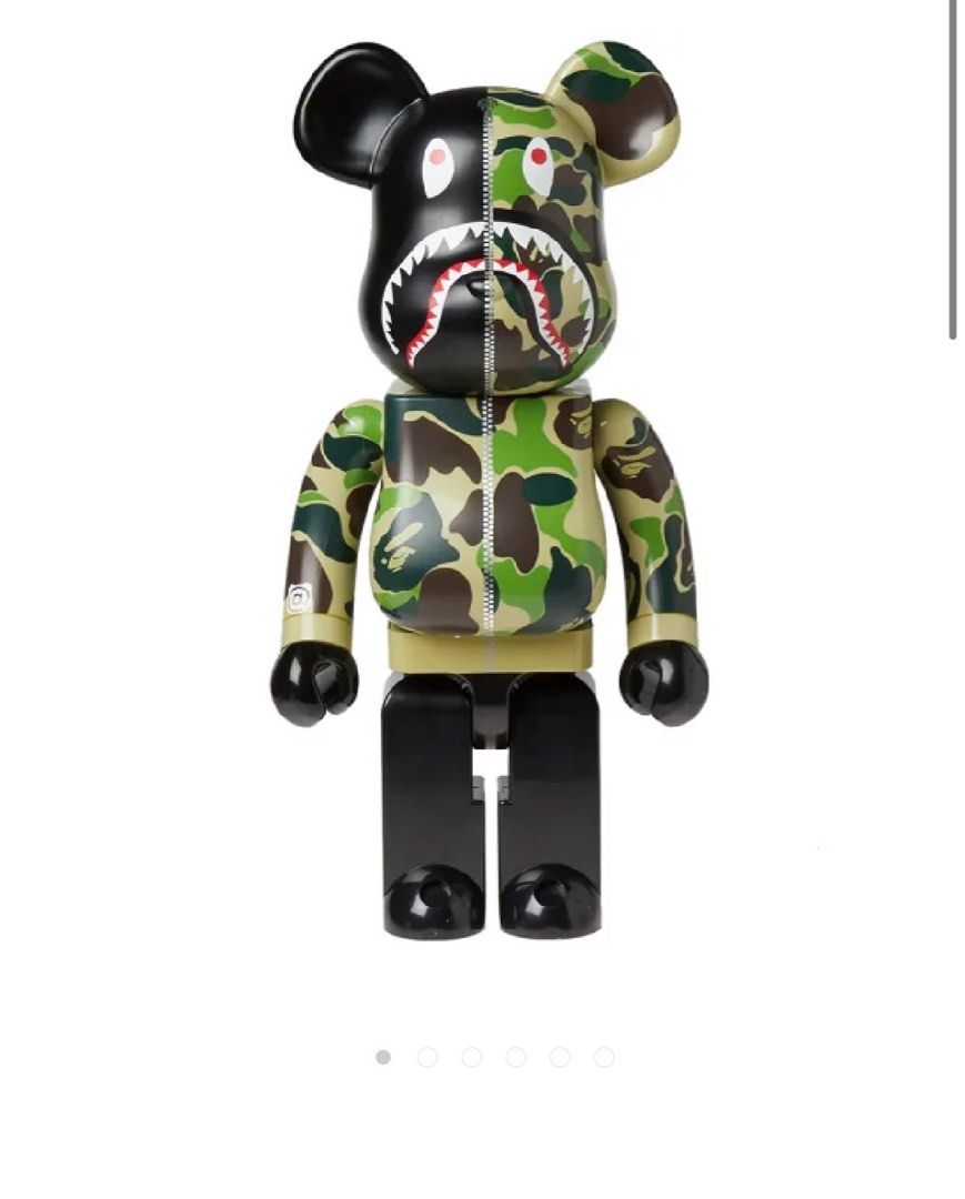 Bathing Ape x camp ABC Shark green 初代綠鯊魚1000% bearbrick, 興趣