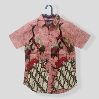 Batik Pria Lengan Pendek size M Slim Fit