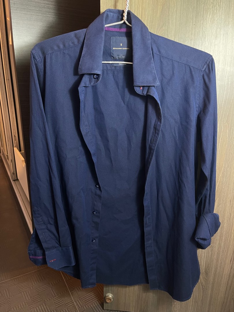 Benjamin Barker Blue Label Tokyo Slim Shirt, Men's Fashion, Tops & Sets
