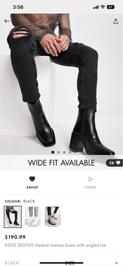 Black Chelsea Men Boots (Asos), Men'S Fashion, Footwear, Boots On Carousell