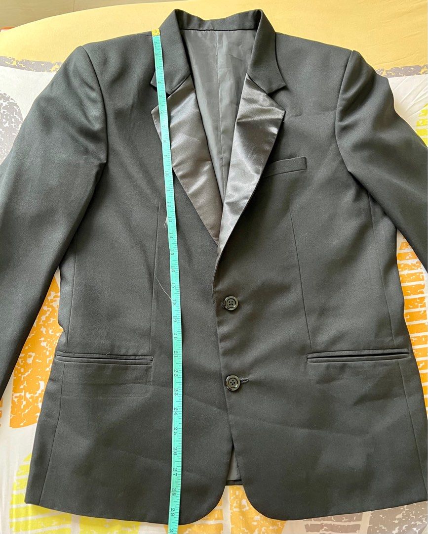 Black tuxedo coat for men groom formal attire wedding entourage, Men's