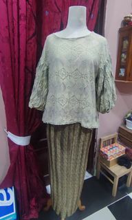 Blouse lace kain pleated