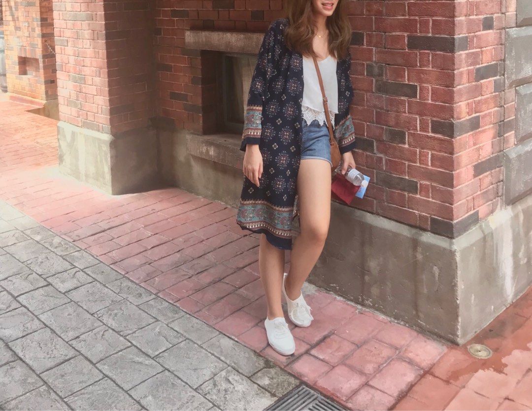Boho navy blue cover up (Category: Coats, Jackets and Outerwear) located in Cagayan de Oro. Submitted by declutterwithstef (Listing ID 1211183520, Image 1). Description: Used once during SG trip.