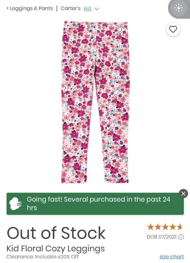 Carters cozy deals leggings