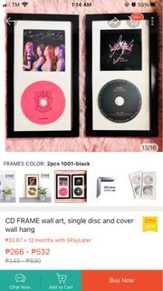 ALBUM CD FRAME DISPLAY 4 PCS BLACK FRAME