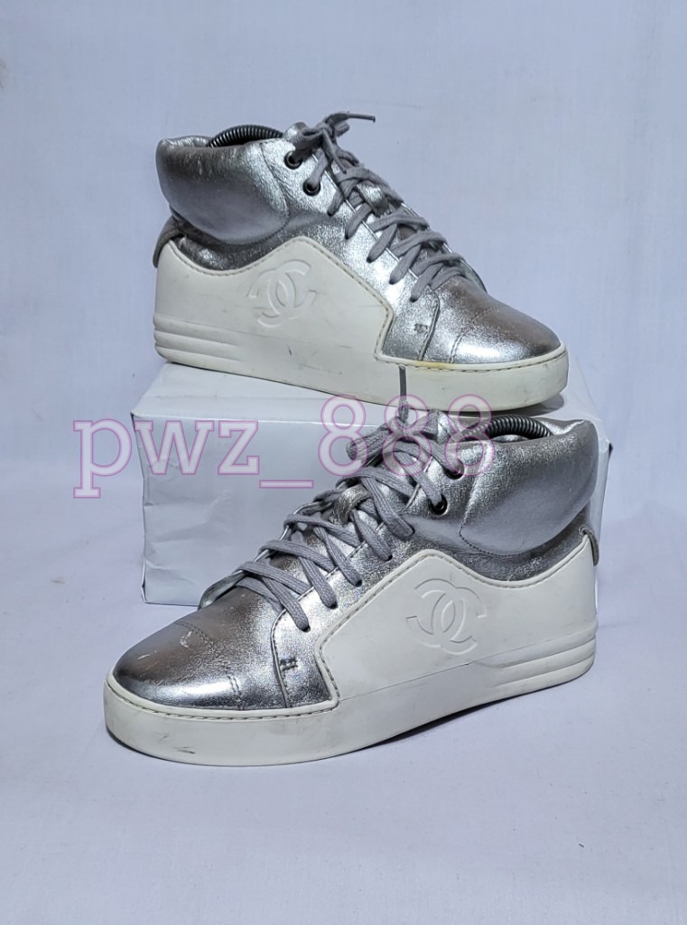 CHANEL Silver And Gold Sneakers Size 36, Women's Fashion, Footwear, Sneakers  on Carousell