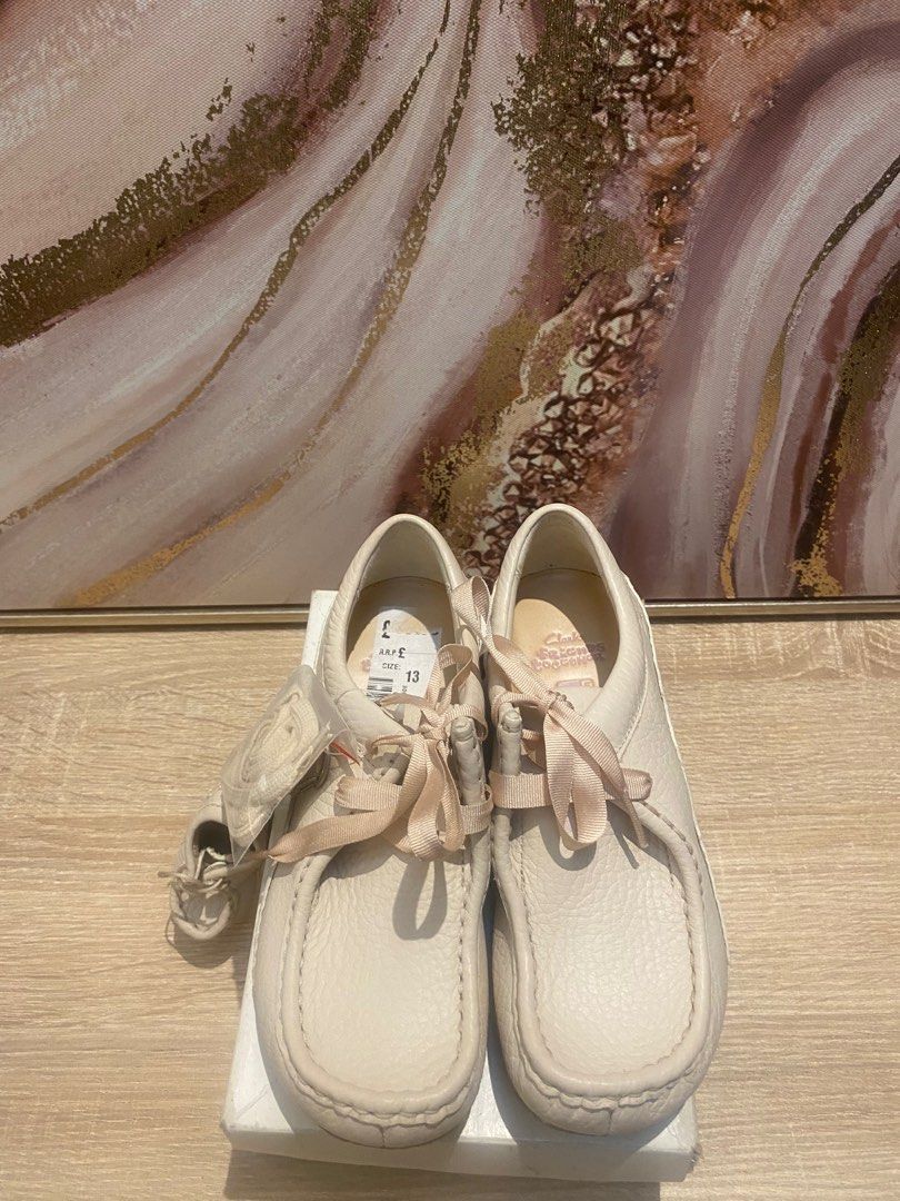 Clarks cream leather shoes Babies Kids Babies Kids Fashion