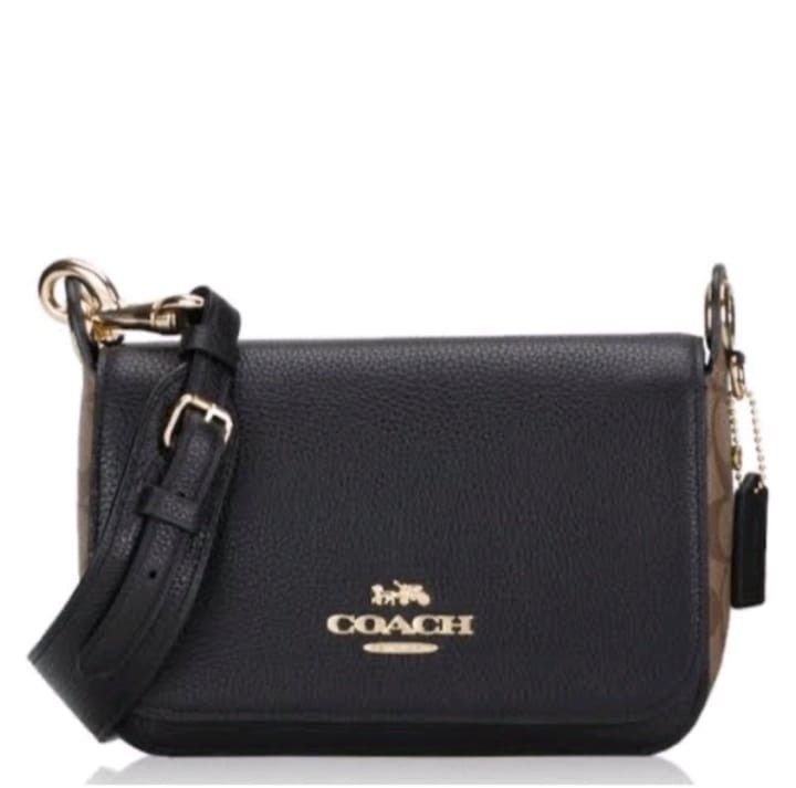 Small jes messenger with sales signature canvas strap coach