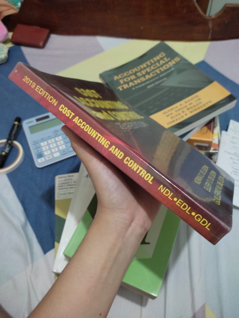 Cost Accounting and Control 2019 Edition (DE LEON) (Category: Textbooks) located in Iriga City. Submitted by m4_ryyy (Listing ID 1211200482, Image 2). Description: Cost Accounting and Control 2019 Edition (DE LEON) ☑️ Good as new ☑️Has minimal pencil annotations ☑️Has plastic cover Original price (when bought): Php 170 My price: Php 130 Mode of Payment: Gcash Delivery options: LBC *c/o buyer* For inquiries, feel free to message me. THANK YOU❤️.