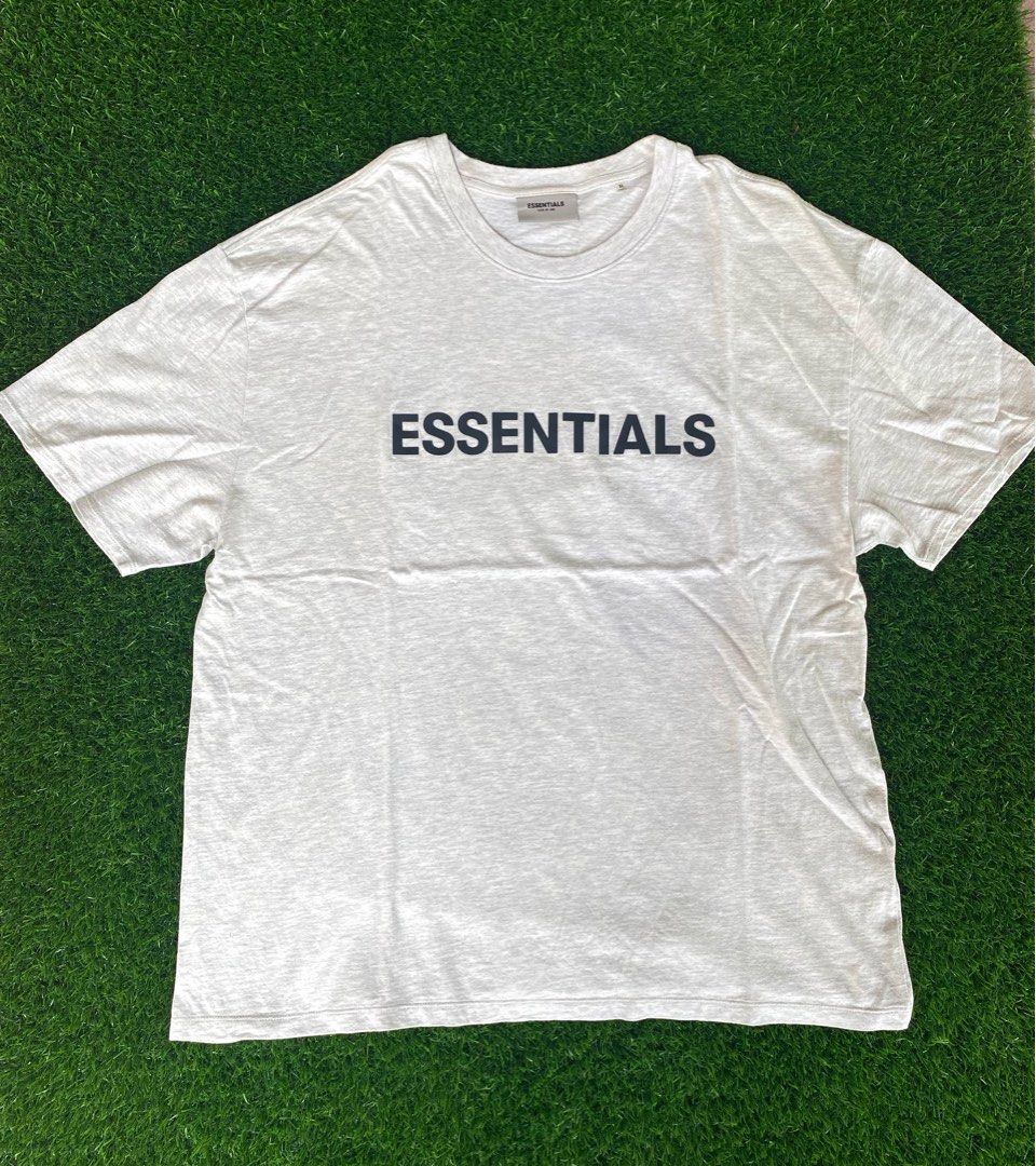 Fear of God Essentials SS20 Oatmeal Tee ( Authentic ), Men's Fashion ...