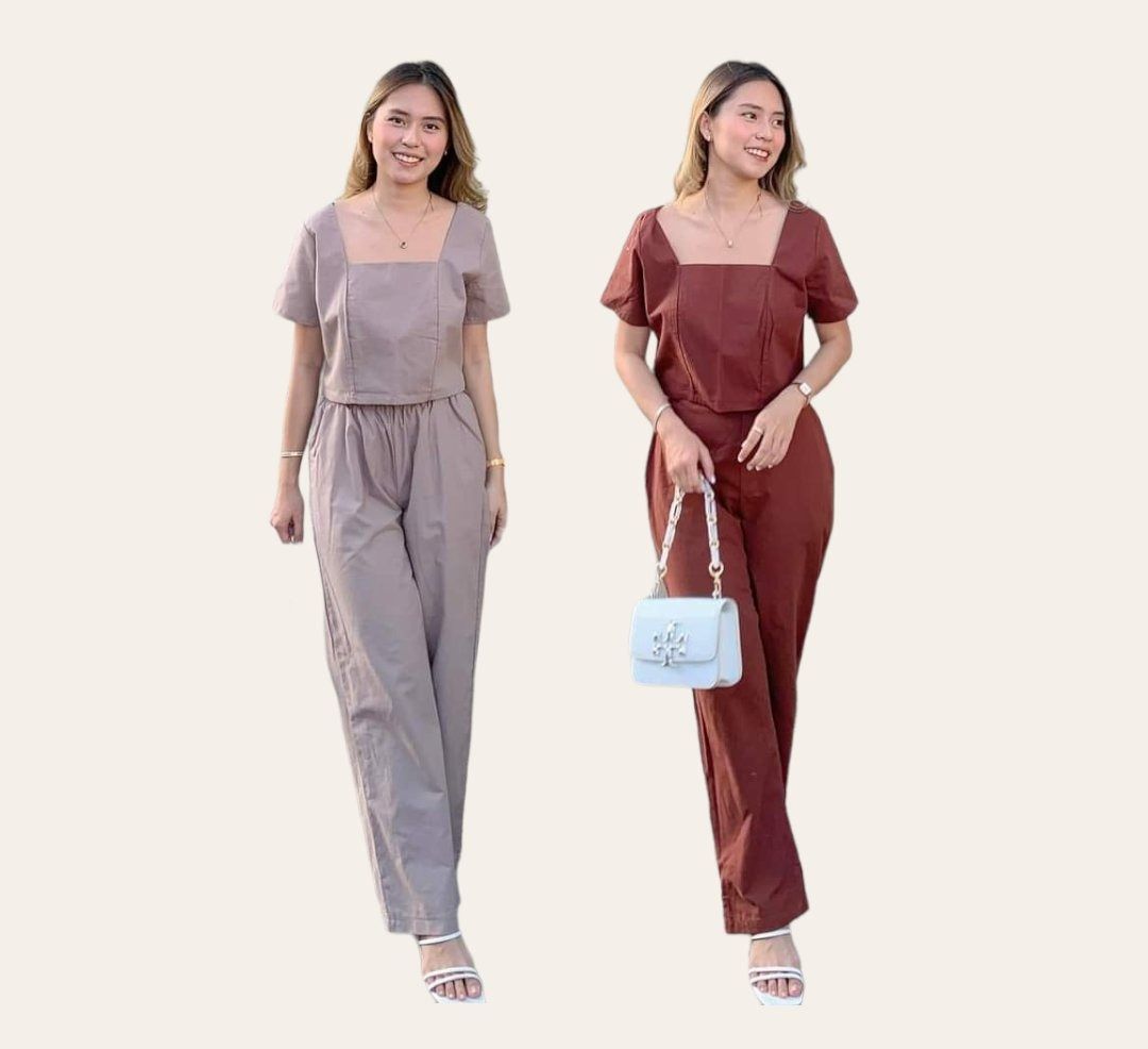 FELICO SQUARE NECK/PANTS COORDS, Women's Fashion, Dresses & Sets, Sets ...