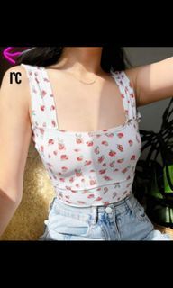 Floral backless top
