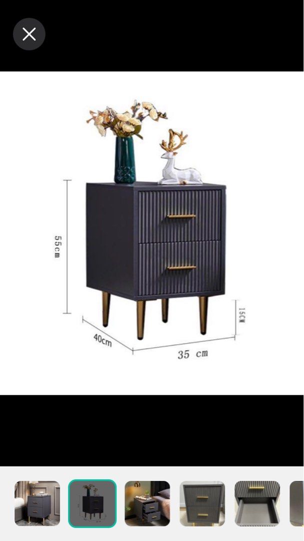 Fluted Bedside Furniture & Home Living, Furniture, Shelves