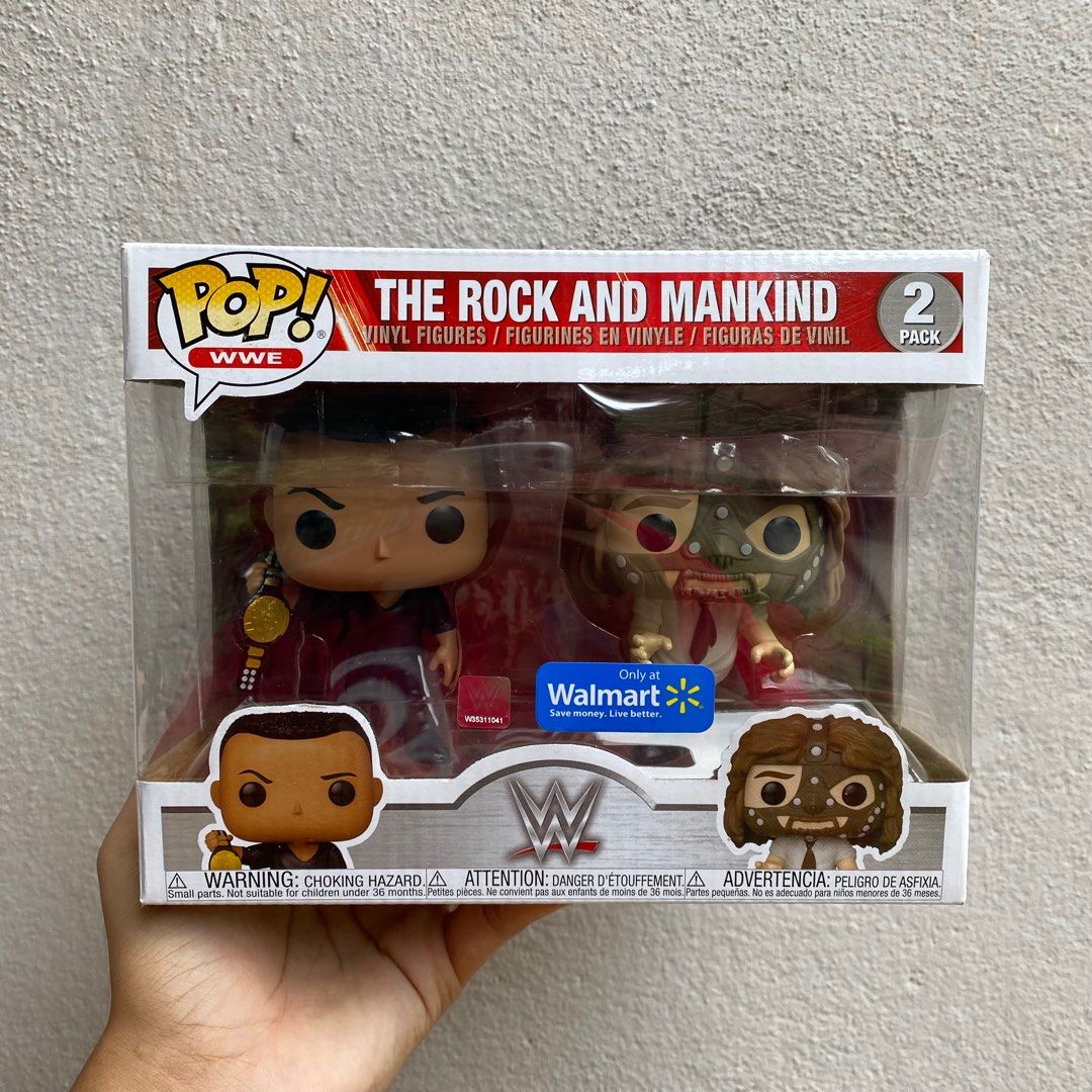 The Rock & Mankind (WWE) 2-pk - Walmart Exclusive – 7 Bucks a Pop