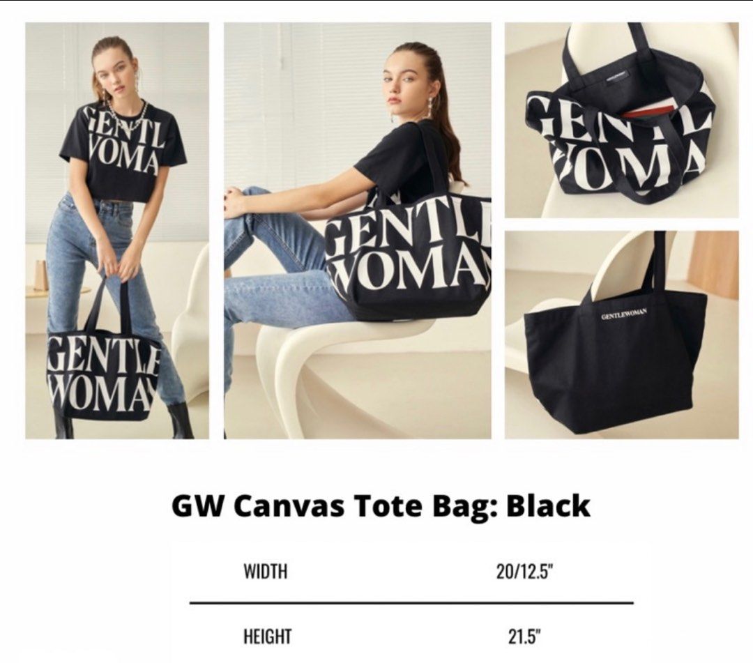 Gw canvas top tote bag