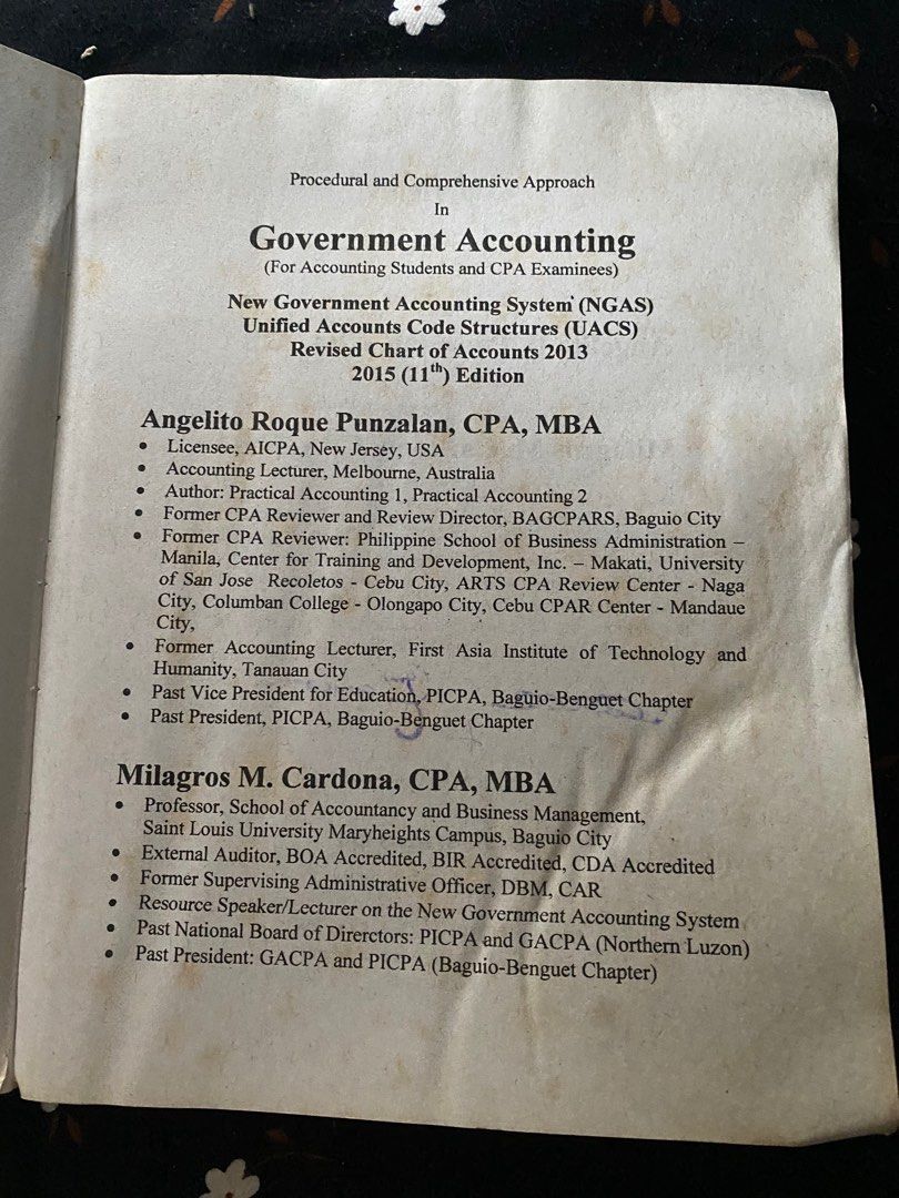 LAST PRICE! Government Accounting (Category: Textbooks) located in Makati City. Submitted by hellomariie (Listing ID 1211085595, Image 2). Description: Used.