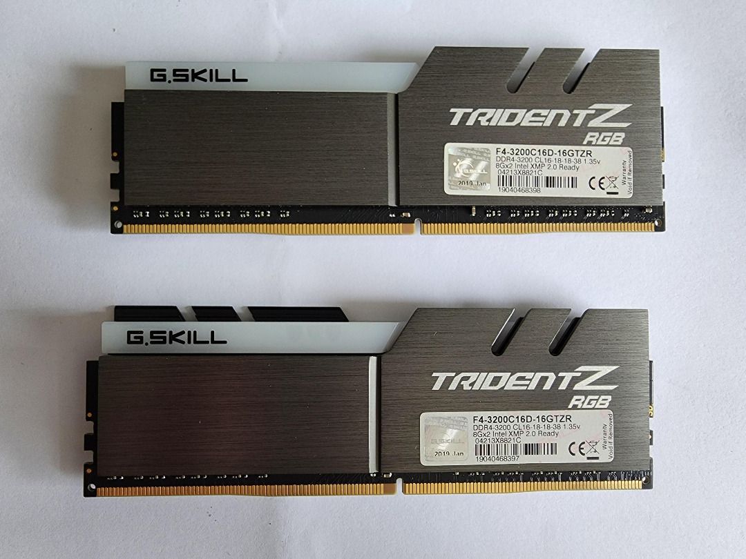 G.Skill Trident Z RGB DDR4 - F4-3200C16D-16GTZR, 電腦＆科技, 桌上