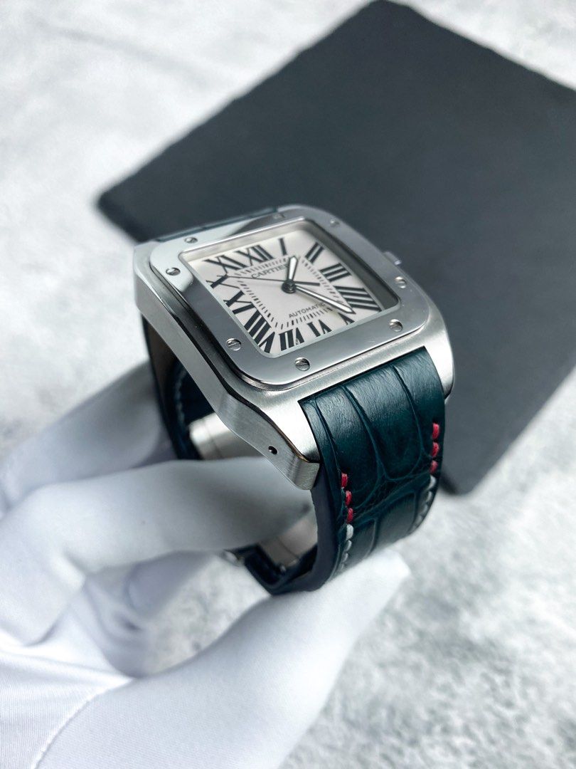 Cartier santos cheap 100 straps