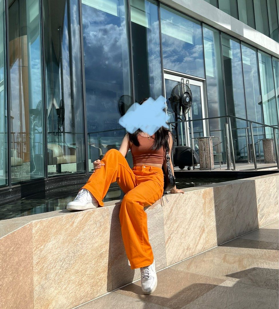 H&m deals orange pants