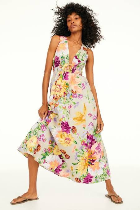 H&m floral maxi dress on sale