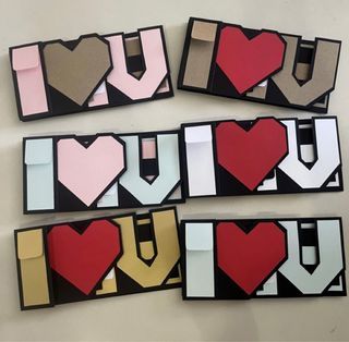 I love you handmade scrapbook with assorted mechanism