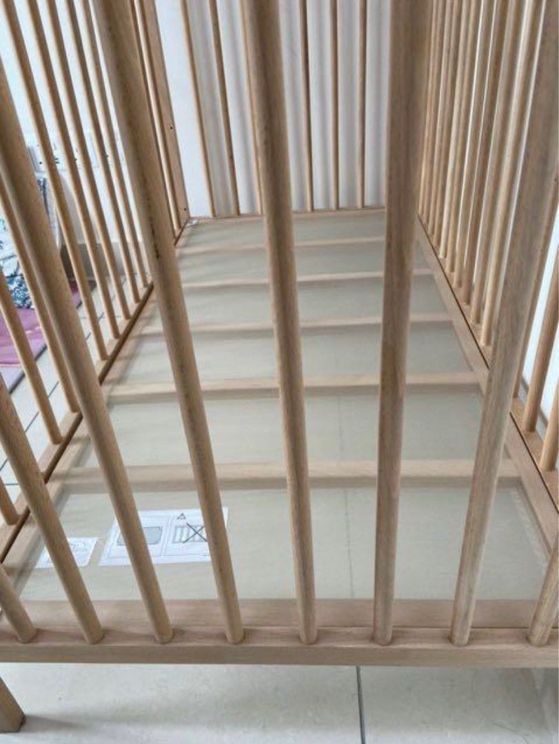 IKEA Crib / Cot with bumper, Babies & Kids, Baby Nursery & Kids