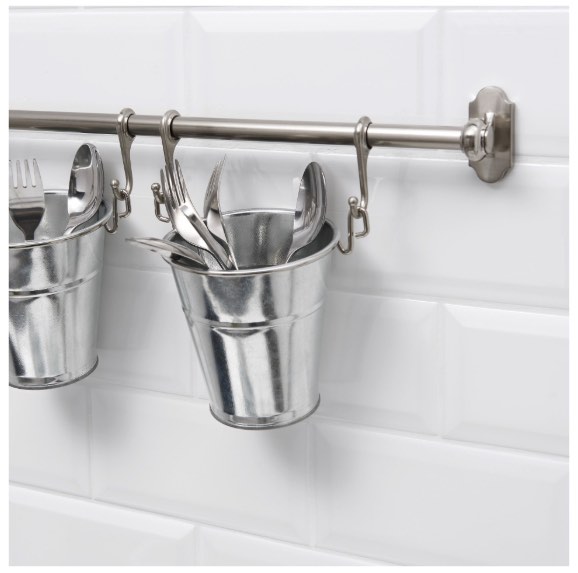 IKEA Fintorp kitchen rail with hooks, Furniture & Home Living ...