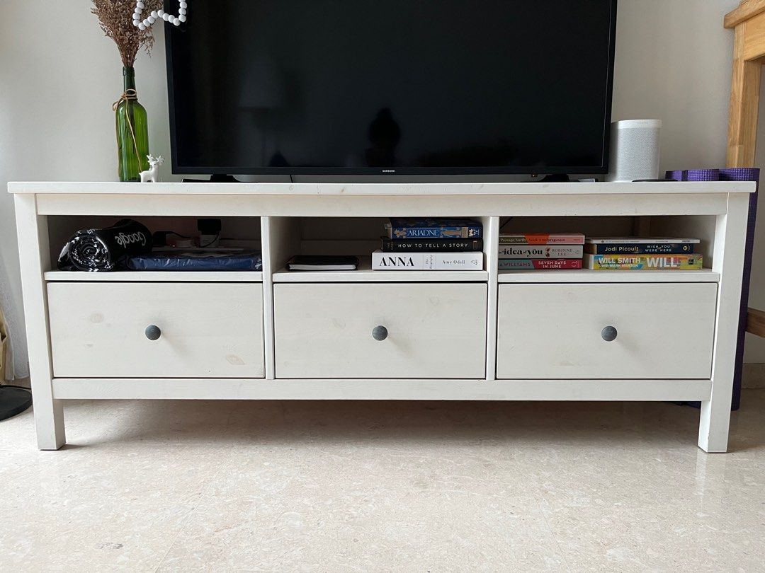 Ikea Hemnes TV Console White, Furniture & Home Living, Furniture, TV