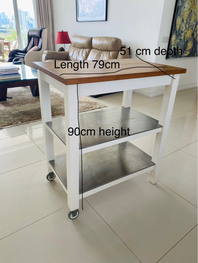 IKEA kitchen table/trolley, Furniture & Home Living, Furniture, Shelves ...