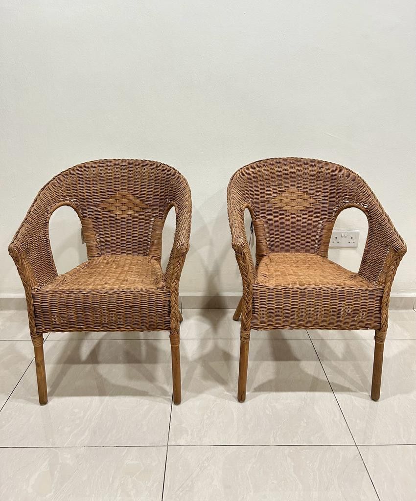 IKEA Rattan Chair (pair), Furniture & Home Living, Outdoor Furniture on