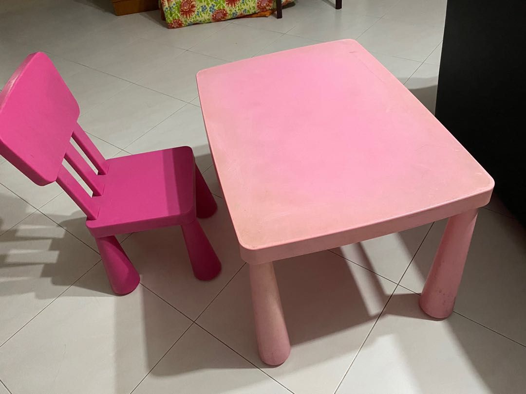 Ikea Table and chair, Babies & Kids, Baby Nursery & Kids Furniture