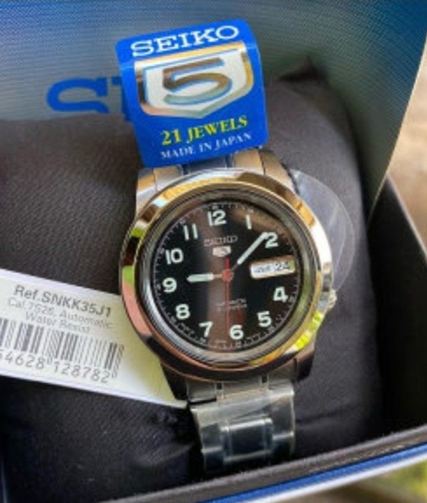 JAPAN MADE Seiko 5 SNKK35 Classic Men s Unisex Automatic Black