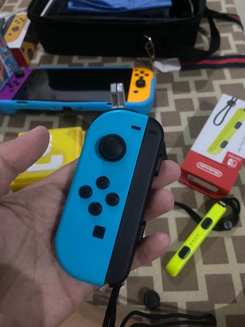 Joycon Left Joy con Original Neon Blue on Carousell