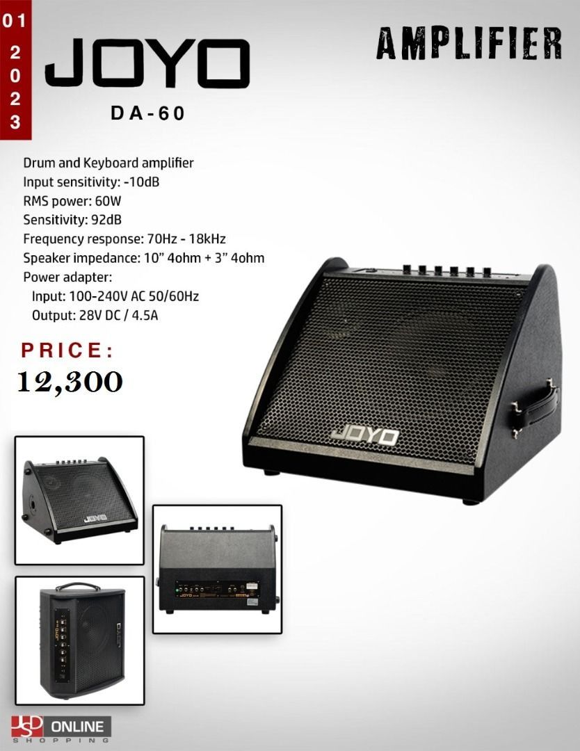 Joyo ( DA - 60 ) Bass and Keyboard Amplifier (Category: Soundbars, Speakers & Amplifiers) located in Manila. Submitted by sportshubb (Listing ID 1211097395, Image 1). Description: Joyo ( DA - 60 ) Bass and Keyboard Amp FB Page: Facebook.com/sportshubb FOR : TM - 09553905436 SMART - 09693536529 We can do door to door cash-on-delivery (COD) within Metro Manila Area or provincial area within selected places in Luzon. Shipping: Nationwide Shipping fe