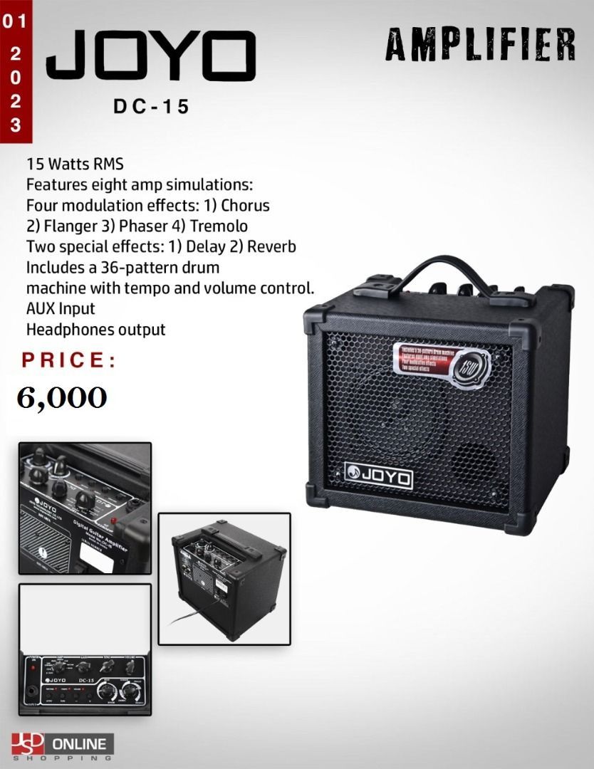 Joyo ( DC- 15 ) Amplifier, Hobbies & Toys, Music & Media, Music ...