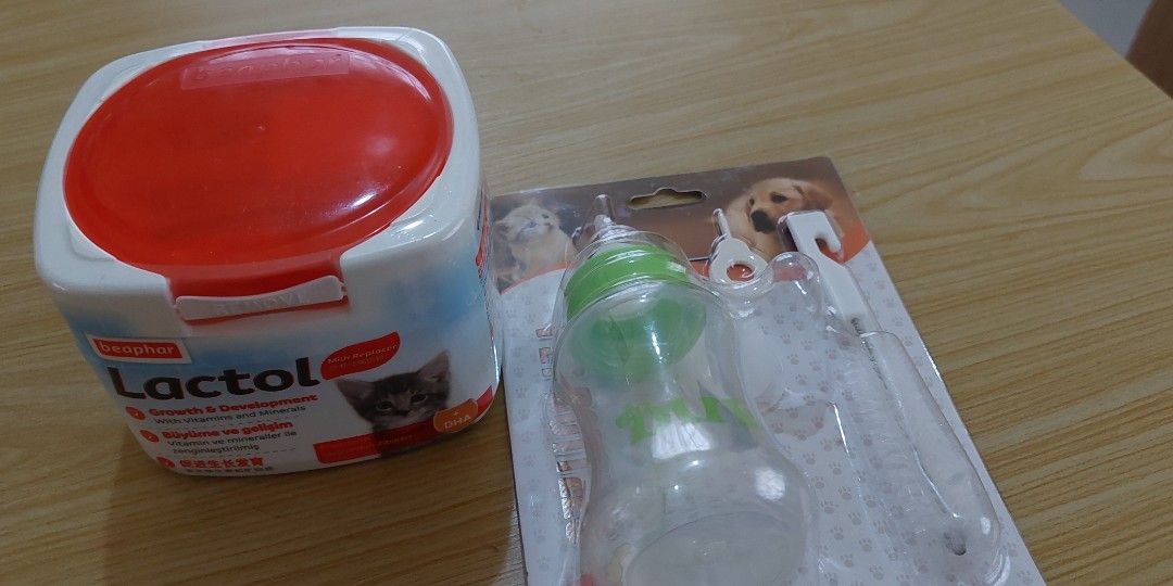 Lactol Kitten Milk replacer and feeding bottle, Pet Supplies, Pet Food