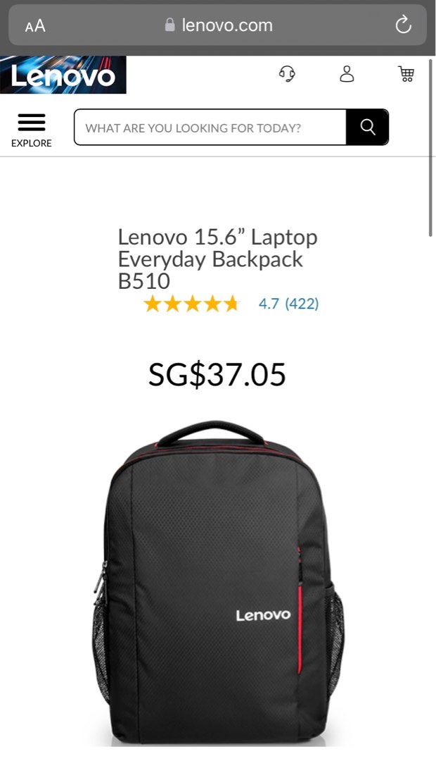 Lenovo everyday backpack b510 deals