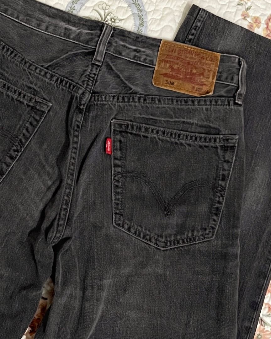 Vintage Levi s Discontinued 508 W32 Dark Grey Stone Washed Denim