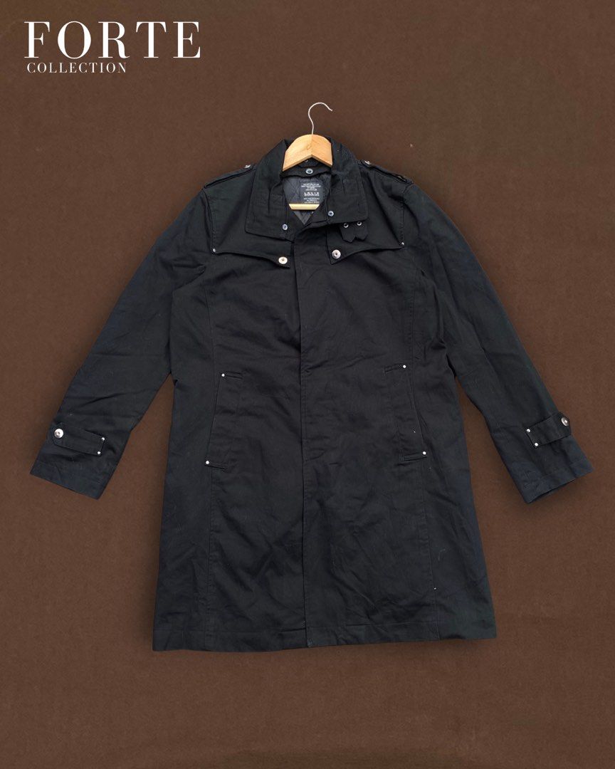 LOUIS CHAVLON Trench Coat / Over Coat Jacket with Removable Inner Vest