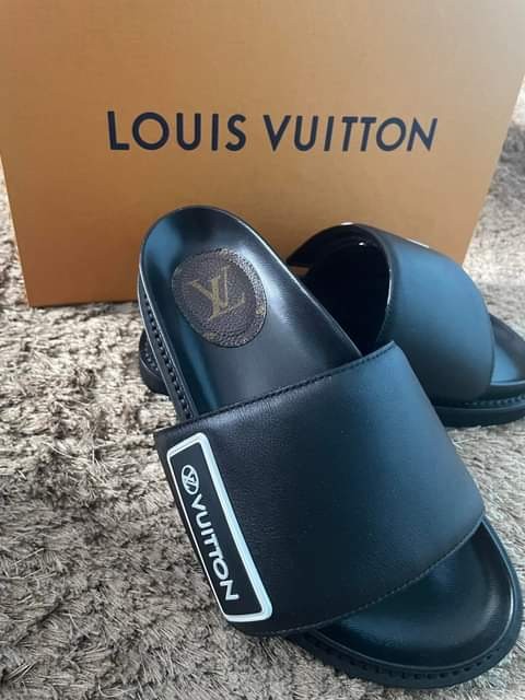Louis Vuitton White Leather Sunset Velcro Slide Sandals Size 36 Louis  Vuitton