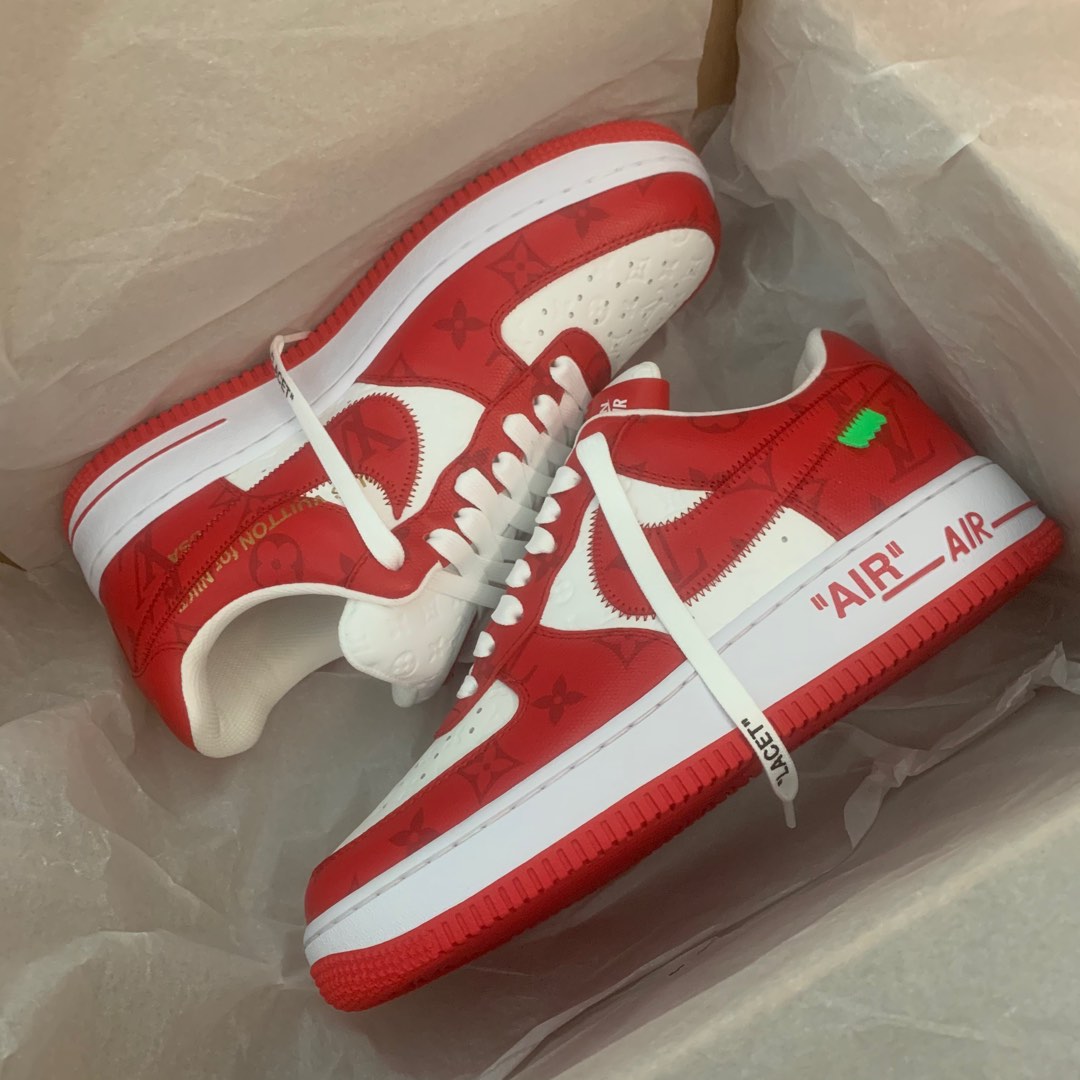 LV NIKE x AF1 LVQ TRAINER 7.5 RED, Men's Fashion, Footwear, Sneakers on ...
