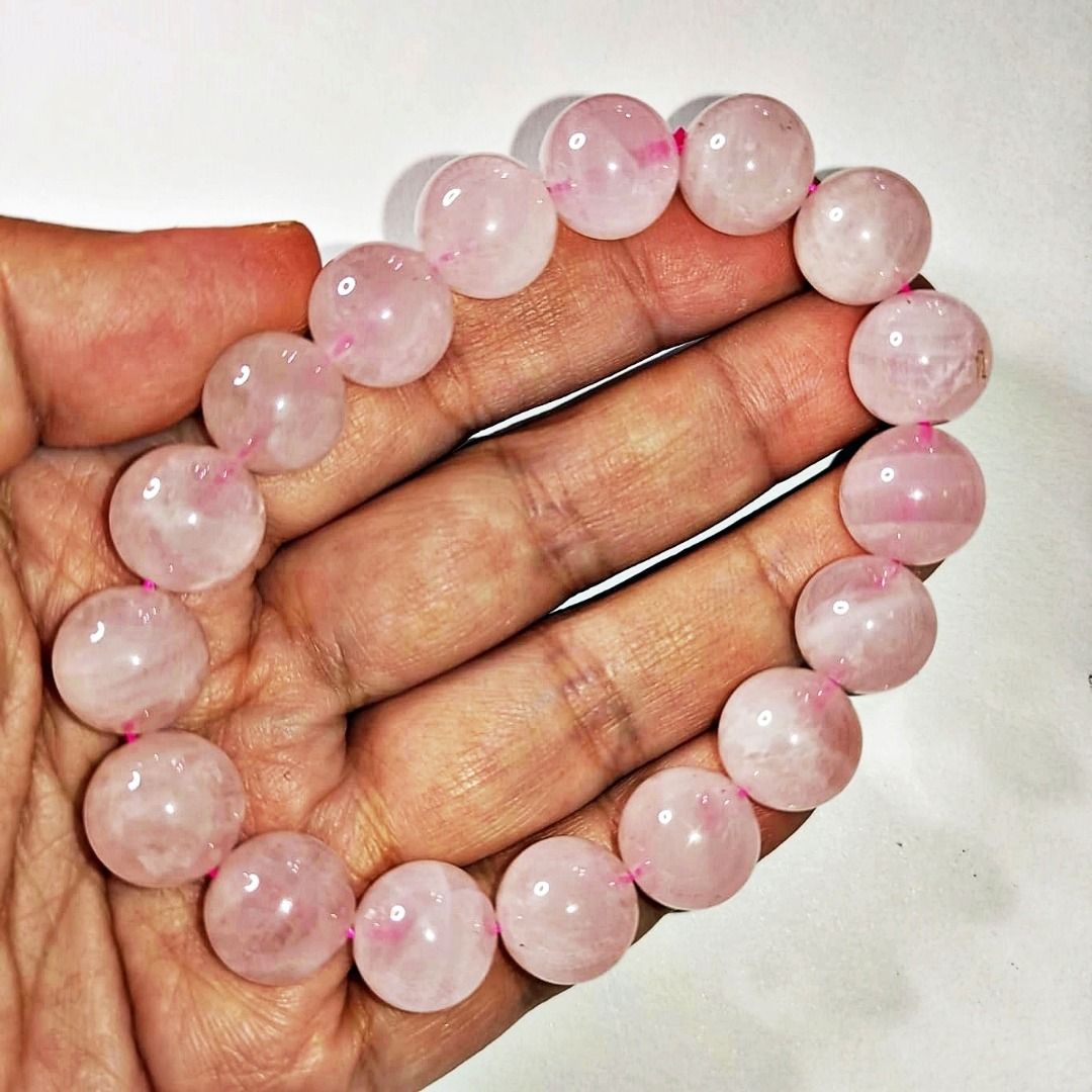 Madagascar Rose Quartz Bracelet 12mm 451 FREE Post