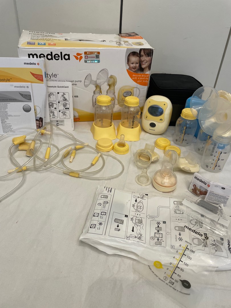 Medela Freestyle Breast Pump w/ Freebies, Babies & Kids, Nursing