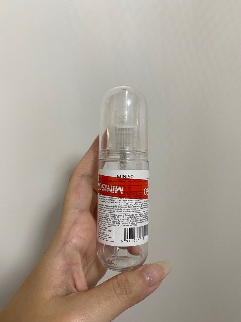 MINISO Spray Bottle 50ml, Beauty & Personal Care, Sanitisers