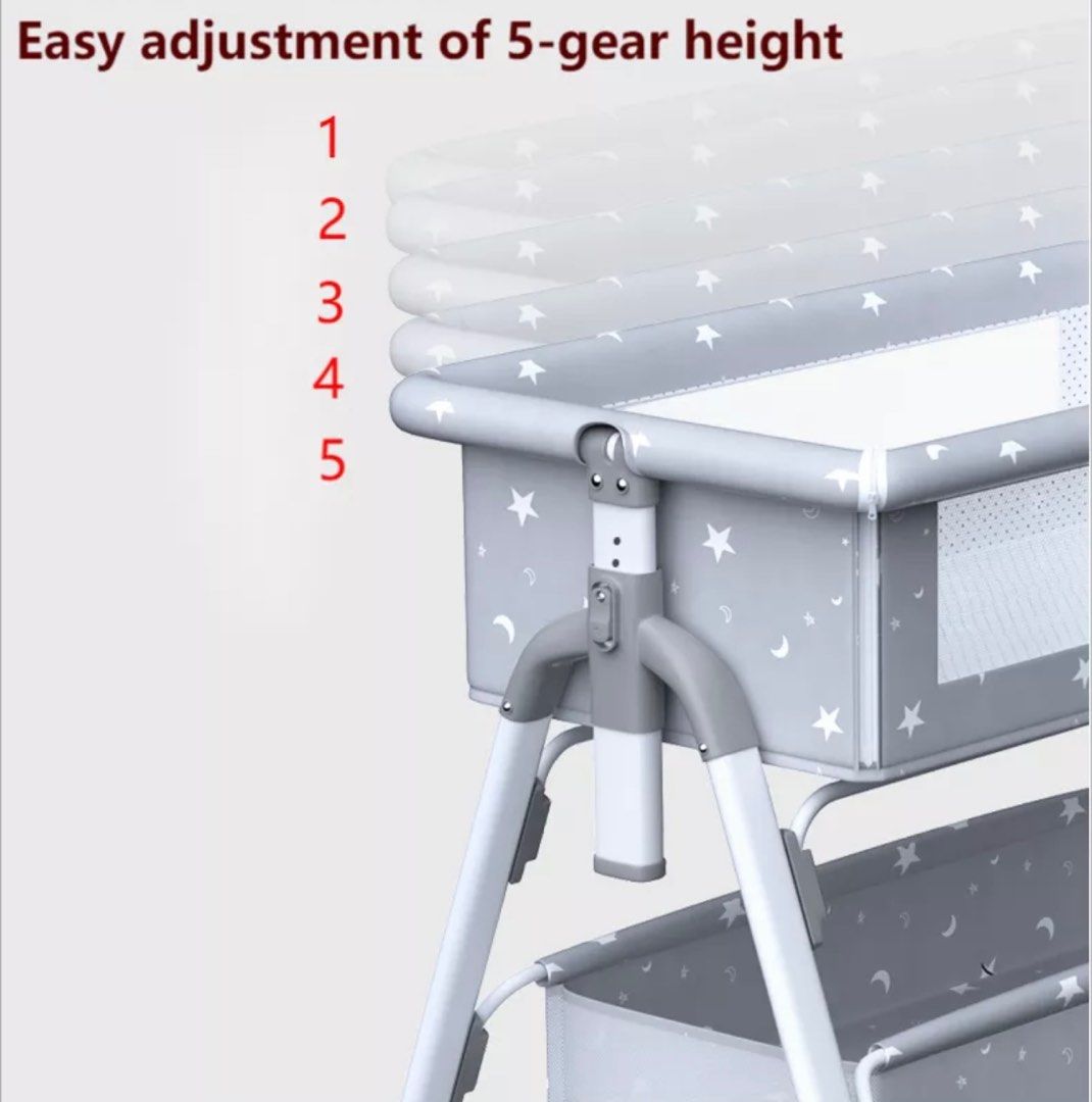 Newborn Baby Crib Rocker Bassinet Multifunctional Adjustable Aesthetic ...