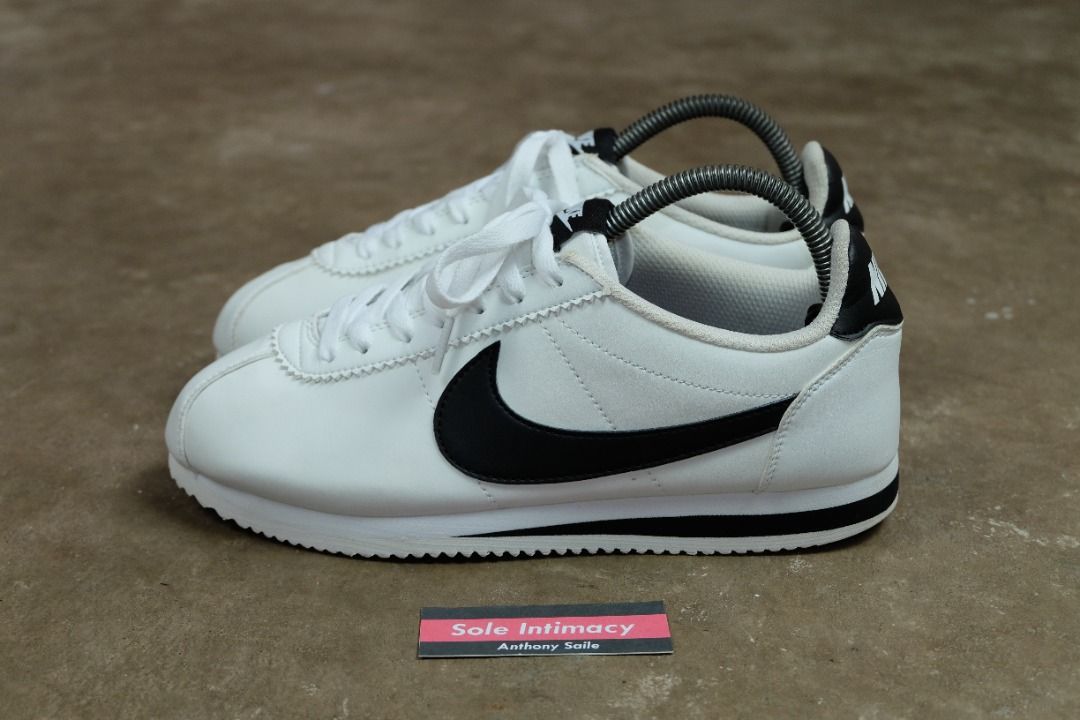 mens black and white cortez