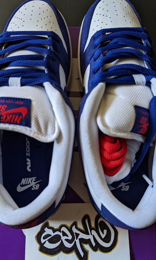 Nike SB dunk low Dodgers (Bubblegum pack), Luxury, Sneakers & Footwear
