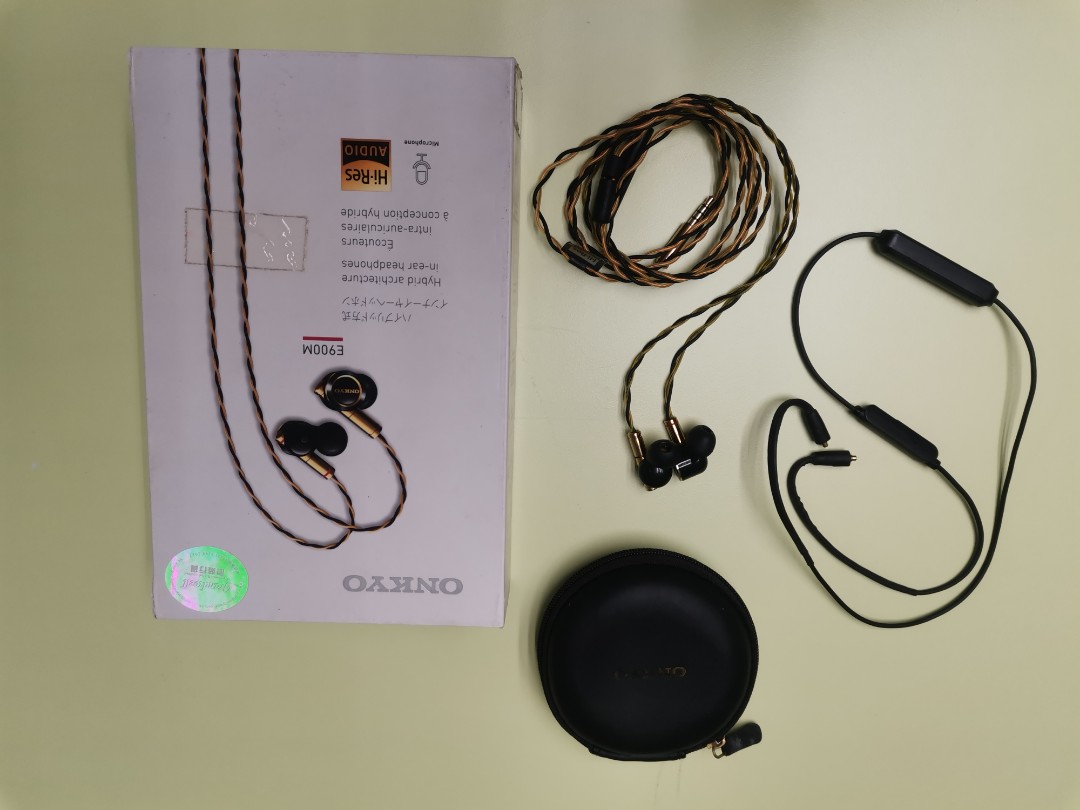 Onkyo E900M 耳機+ Noisezero 藍牙耳機線, 音響器材, 耳機- Carousell